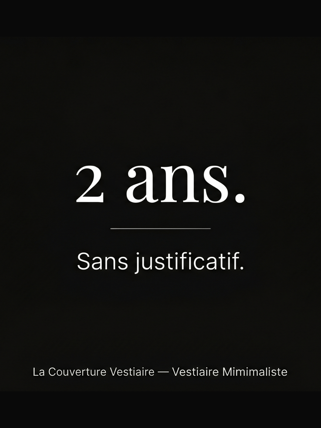 La Couverture Vestiaire — 24 mois. Sans justificatif.